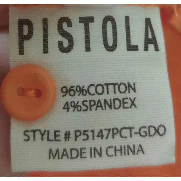 Pistola Womens Golden Orange Sleeveless Crop Top~Side Ties~Textured Fabric~Small - Picture 6 of 9